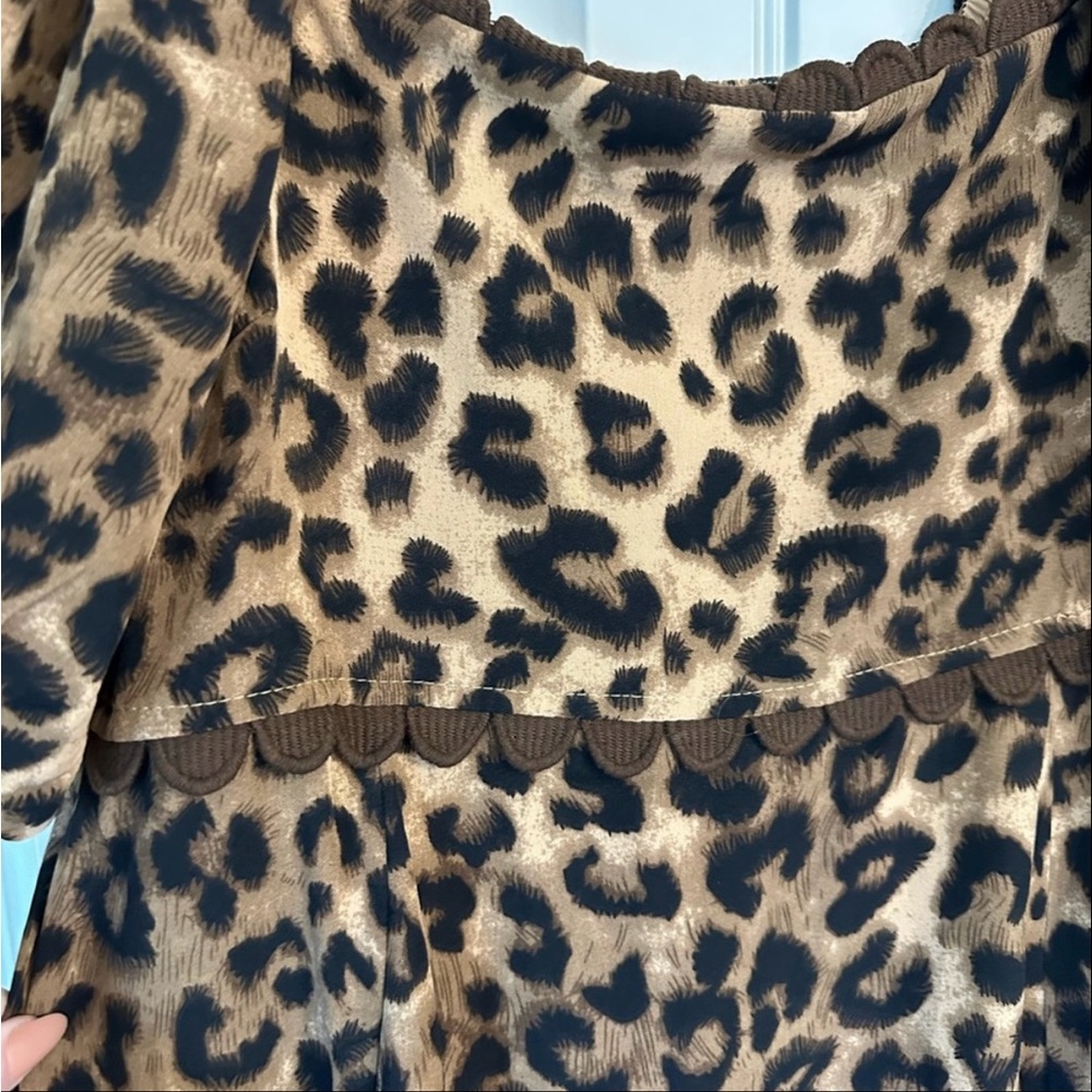 Entro Leopard Print Puff Sleeve Dress - Picture 7 of 10